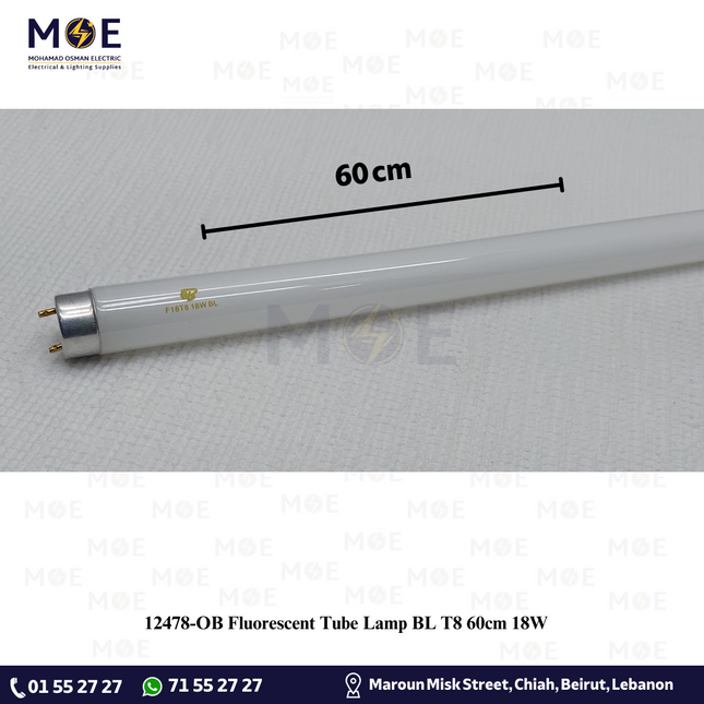 OB Fluorescent Tube Lamp BL T8 60cm 18W