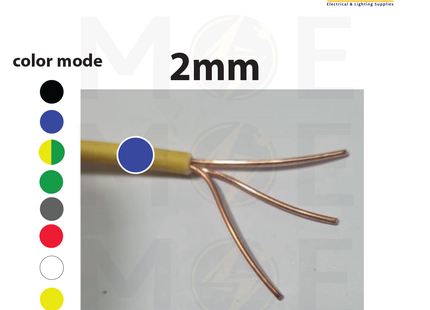 Liban Cables Single Core Stranded 2mm Blue | NYA | شريط مفرد قاسي ازرق