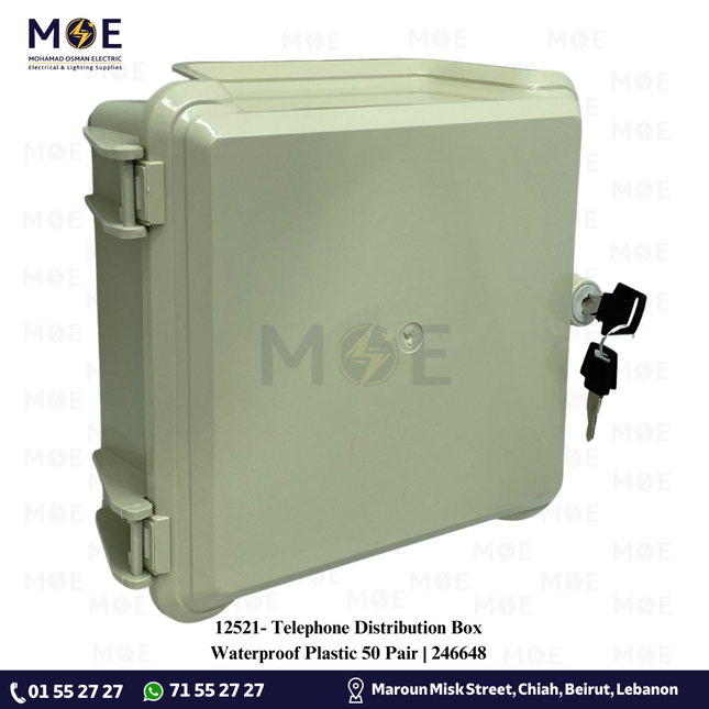 Telephone Distribution Box Waterproof Plastic 50 Pair | 246648