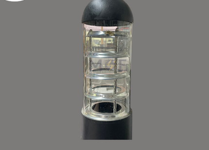Outdoor Decorative Bollard Light Matt Black E27 80cm | FL 6614(H80CM) | غلوب تصوينة اسود ناشف