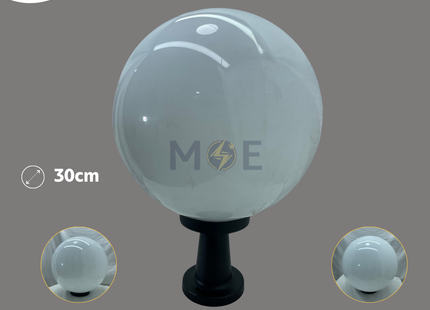 ORIENT Post Top Sphere Light Milky E27 30cm | NF 1801/30cm | بول حليبي