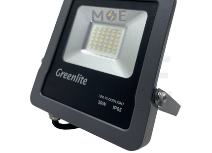 Greenlite COB LED Floodlight 30W Daylight 3000Lm IP65 | 7306 | برجكتور ليد انارة مطري رمادي دايلايت