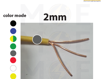 Liban Cables Single Core Stranded 2mm Gray | NYA | شريط مفرد قاسي رمادي