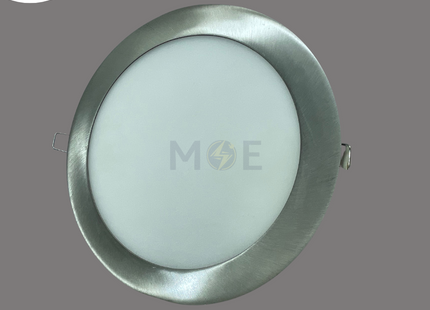 Goldenlight LED Downlight/ Panel Light Chrome Ceiling Flush Mounted Circular Warmwhite 3000K 2200Lm 20.5cm 22W | KG-812 | سبوت ليد مدور مخفي كروم ورم وايت