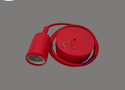 Cuperlight Red Pendant Light Lampholder 1mt E27 | PD001 | تنزيلة دوي مفردة احمر