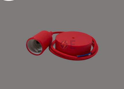Cuperlight Red Pendant Light Lampholder 1mt E27 | PD001 | تنزيلة دوي مفردة احمر
