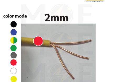 Liban Cables Single Core Stranded 2mm Red | NYA | شريط مفرد قاسي احمر
