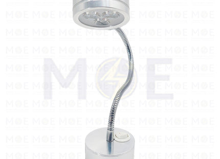 Orient LED Indoor Wall Spot Light Flexible With Power Switch Chrome Daylight 330Lm 3*1W | BD-059 | ابليك حائط ليد ماسورة مع مفتاح كروم دايلايت