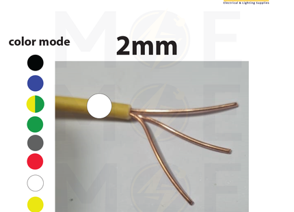 Liban Cables Single Core Stranded 2mm White | NYA | شريط مفرد قاسي ابيض
