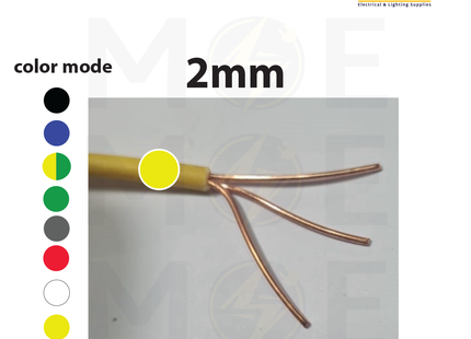 Liban Cables Single Core Stranded 2mm Yellow | NYA | شريط مفرد قاسي اصفر