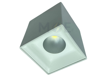 Cuperlight LED Downlight Surface Cube Square Spot Matt White Daylight 6000K 3000Lm 12x11.5cm 30W | ZR-C3008 | سبوت ليد ظاهر مربع ثابت ابيض دايلايت