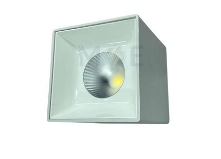 Cuperlight LED Downlight Surface Cube Square Spot Matt White Daylight 6000K 3000Lm 12x11.5cm 30W | ZR-C3008 | سبوت ليد ظاهر مربع ثابت ابيض دايلايت