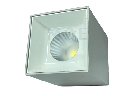 Cuperlight LED Downlight Surface Cube Square Spot Matt White Daylight 6000K 1200Lm 9x7cm 12W | ZR-C3008 | سبوت ليد ظاهر مربع ثابت ابيض دايلايت