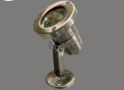 ORIENT Silver Adjustable Garden Spotlight With Flat IP68 MR16 | RWWPL-005 | سبوت بركة فارغ ظاهر متحرك مع قاعدة فضي
