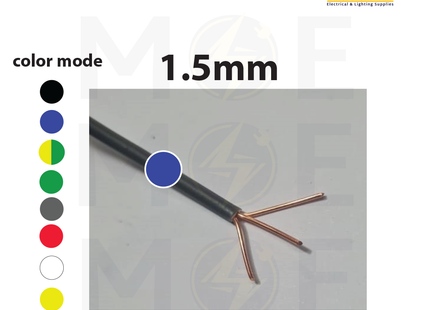 Liban Cables Single Core Stranded 3/029 (1.5mm) Blue | NYA | شريط مفرد قاسي ازرق