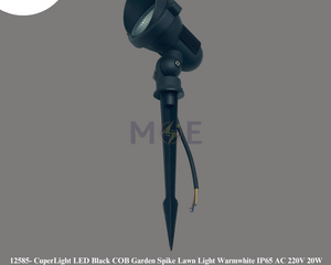 CuperLight LED Black COB Garden Spike Lawn Light Warmwhite IP65 AC 220V 20W | سبوت شك ليد بي كي اسود ورم وايت