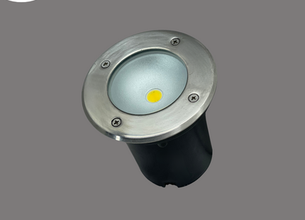 Cuperlight IP65 COB LED Ground SpotLight Chrome Flush Circular Spot Warmwhite 3000K 7cm 7W | KG-UG-7x1W | سبوت ارض ليد مدور مخفي كروم ورم وايت