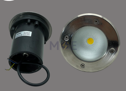 Cuperlight IP65 COB LED Ground SpotLight Chrome Flush Circular Spot Warmwhite 3000K 7cm 7W | KG-UG-7x1W | سبوت ارض ليد مدور مخفي كروم ورم وايت