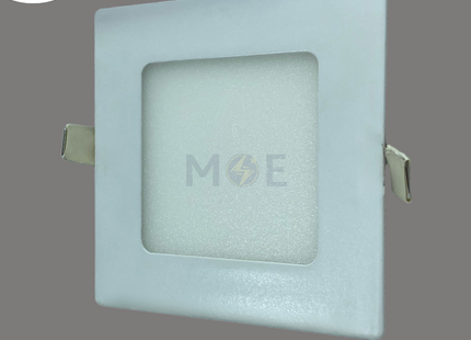 Lotus LED Downlight/ Panel Light White Ceiling Flush Mounted Square Warmwhite 10.5cm 6W | T9-FM-06W | سبوت ليد مربع مخفي ابيض ورم وايت