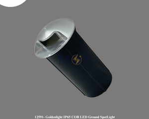 Goldenlight IP65 COB LED Ground SpotLight Chrome Flush Circular Spot Warmwhite 5.5cm 3W | F015-4 | سبوت ارض ليد مدور مخفي كروم ورم وايت