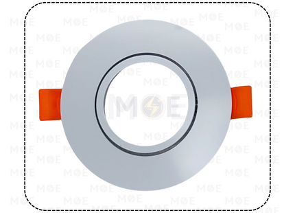 StarLed Downlight / Spotlight MR16 Frame White Recessed Adjustable Circular Aluminium 7cm | H-9-32 | سبوت المنيوم فارغ مدور مخفي ابيض متحرك