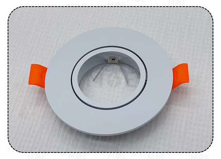 StarLed Downlight / Spotlight MR16 Frame White Recessed Adjustable Circular Aluminium 7cm | H-9-32 | سبوت المنيوم فارغ مدور مخفي ابيض متحرك