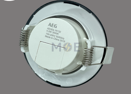 AEG LED Downlight/ Panel Light Silver Matt Ceiling Flush Mounted Adjustable Circular Warmwhite 3000K 345Lm 7cm 5.5W | 16132 | سبوت ليد مدور مخفي متحرك فضي ناشف ورم وايت