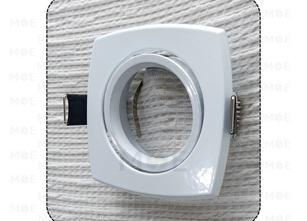 Downlight / Spotlight MR16 Frame White (05) Recessed Adjustable Square 7.5cm | KG-179 | سبوت فارغ مربع مخفي ابيض متحرك