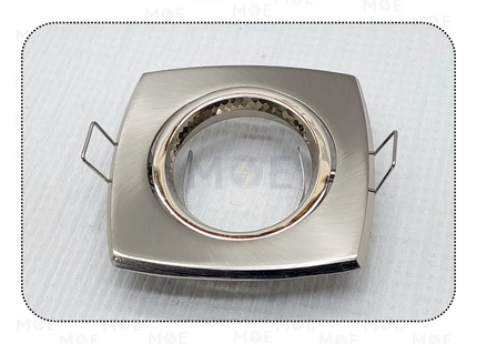 Downlight / Spotlight MR16 Frame Chrome & Nickel(01) Recessed Adjustable Square 7.5cm | KG-179 | سبوت فارغ مربع مخفي كروم على نيكل متحرك