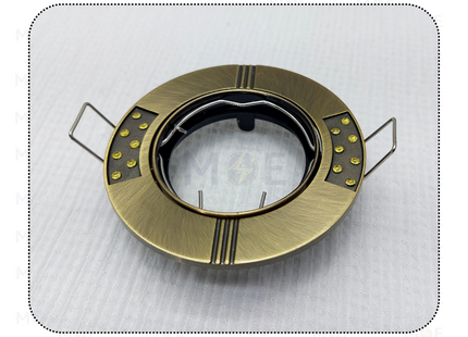 Downlight / Spotlight MR16 Frame Bronze (02) Recessed Adjustable Circular With Strass KG-222 7.5cm | KG-222 | سبوت فارغ مدور مخفي برونز مع سترس متحرك