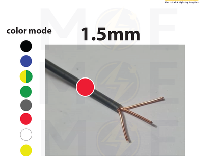 Liban Cables Single Core Stranded 3/029 (1.5mm) Red | NYA | شريط مفرد قاسي احمر