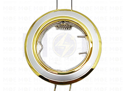 Orient Downlight / Spotlight MR16 Frame Gold/ Pearl Silver / Gold Recessed Fix Circular 6cm | WL-121 | سبوت فارغ مدور مخفي ذهبي على فضي لولو على ذهبي ثابت