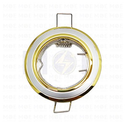Orient Downlight / Spotlight MR16 Frame Gold/ Pearl Silver / Gold Recessed Fix Circular 6cm | WL-121 | سبوت فارغ مدور مخفي ذهبي على فضي لولو على ذهبي ثابت