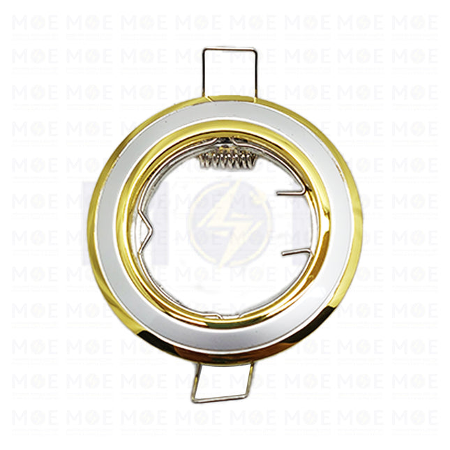 Orient Downlight / Spotlight MR16 Frame Gold/ Pearl Silver / Gold Recessed Fix Circular 6cm | WL-121 | سبوت فارغ مدور مخفي ذهبي على فضي لولو على ذهبي ثابت