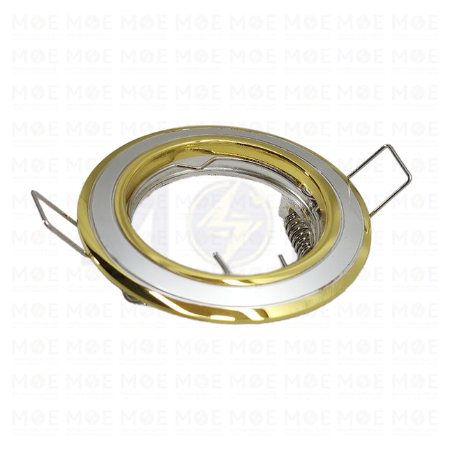 Orient Downlight / Spotlight MR16 Frame Gold/ Pearl Silver / Gold Recessed Fix Circular 6cm | WL-121 | سبوت فارغ مدور مخفي ذهبي على فضي لولو على ذهبي ثابت