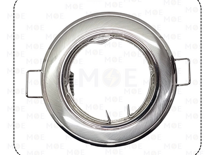Downlight / Spotlight MR16 Frame Chrome / Nickle Recessed Fix Circular 6cm | KG-151 | سبوت فارغ مدور مخفي كروم على نيكل ثابت