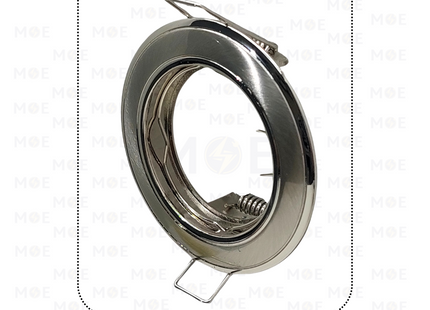 Downlight / Spotlight MR16 Frame Chrome / Nickle Recessed Fix Circular 6cm | KG-151 | سبوت فارغ مدور مخفي كروم على نيكل ثابت