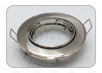 Downlight / Spotlight MR16 Frame Chrome / Nickle Recessed Adjustable Circular 6cm | KG-262 | سبوت فارغ مدور مخفي كروم على نيكل متحرك