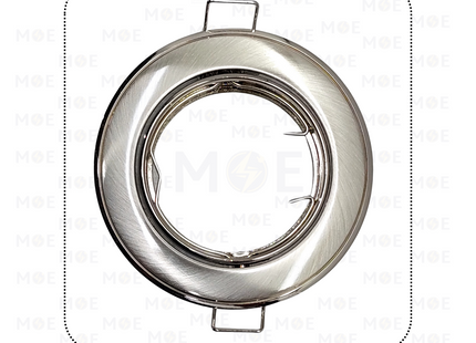 Downlight / Spotlight MR16 Frame Chrome / Nickle Recessed Adjustable Circular 6cm | KG-262 | سبوت فارغ مدور مخفي كروم على نيكل متحرك
