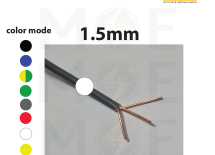 Liban Cables Single Core Stranded 3/029 (1.5mm) White | NYA | شريط مفرد قاسي ابيض