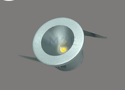 CuperLight LED Pin Downlight/ Panel Light Chrome Ceiling Flush Mounted Circular Warmwhite 2.5cm 2W | KG611-2W | سبوت بين ليد مدور مخفي كروم ورم وايت