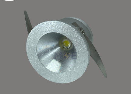CuperLight LED Pin Downlight/ Panel Light Chrome Ceiling Flush Mounted Circular Daylight 2.5cm 2W | KG611-2W | سبوت بين ليد مدور مخفي كروم دايلايت