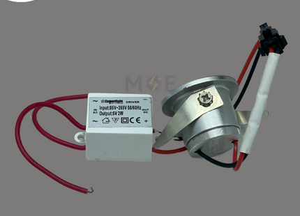 CuperLight LED Pin Downlight/ Panel Light Chrome Ceiling Flush Mounted Circular Daylight 2.5cm 2W | KG611-2W | سبوت بين ليد مدور مخفي كروم دايلايت