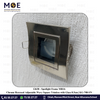 Downlight / Spotlight MR16 Frame Chrome Recessed Adjustable Wavy Square Trimless with Glass 8.5cm | KG-708