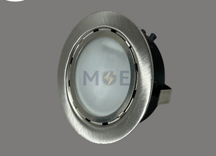 SEC Halogen Pin Downlight/ Panel Light Chrome Ceiling Flush Mounted Fix Circular Warmwhite 5cm 12V 20W | 011S | سبوت بين هالوجين مدور رقيق مخفي كروم ثابت ورم وايت