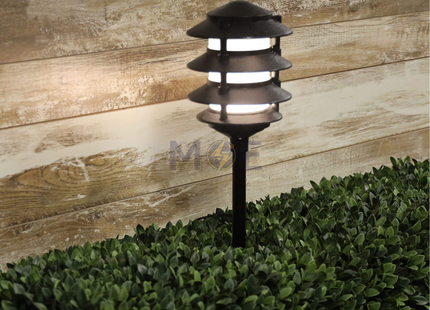 Pagoda 3-tier Garden Spike Light Lantern Brown Black E27 | سبوت بي كي شك حلقات فارغ بني اسود