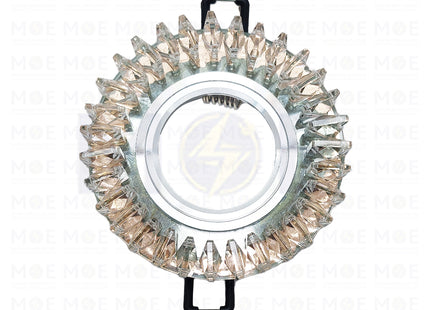 HADCO TEC Downlight / Spotlight MR16 Frame Recessed Fix Circular Crystal Brown 6cm | A0038 | سبوت فارغ مدور مخفي كريستال بني ثابت
