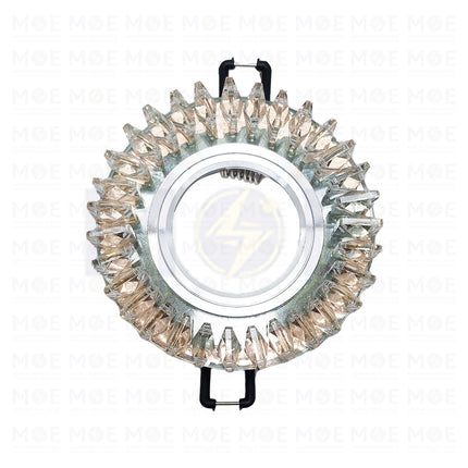 HADCO TEC Downlight / Spotlight MR16 Frame Recessed Fix Circular Crystal Brown 6cm | A0038 | سبوت فارغ مدور مخفي كريستال بني ثابت