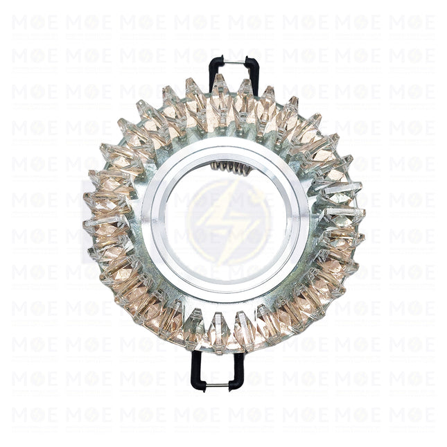 HADCO TEC Downlight / Spotlight MR16 Frame Recessed Fix Circular Crystal Brown 6cm | A0038 | سبوت فارغ مدور مخفي كريستال بني ثابت