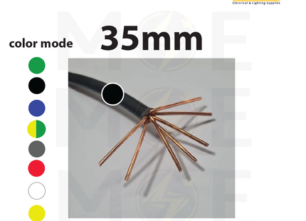 Liban Cables Single Core Stranded 35mm Black | NYA | شريط مفرد قاسي اسود